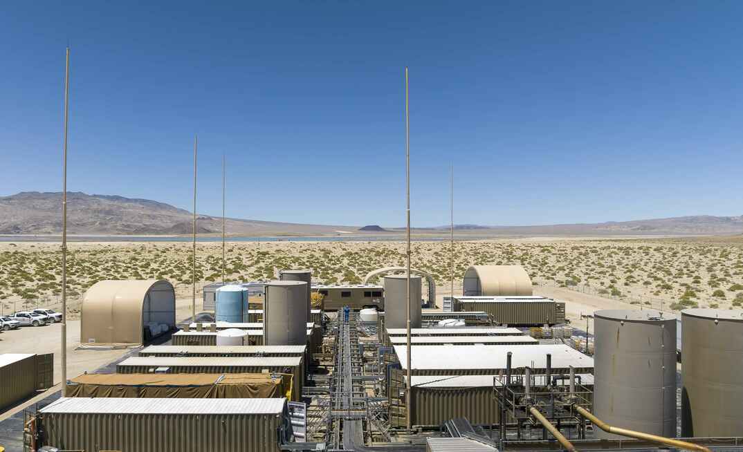 The SLB sustainable lithium production demonstration plant in Clayton Valley, Nevada.