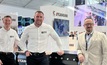 (l-r) Ryan Ginty, managing director at Auger Torque Europe, Bryn Bailey, sales and marketing director at Auger Torque Europe and Davide Cangini, CEO of Cangini Benne at Bauma 2025