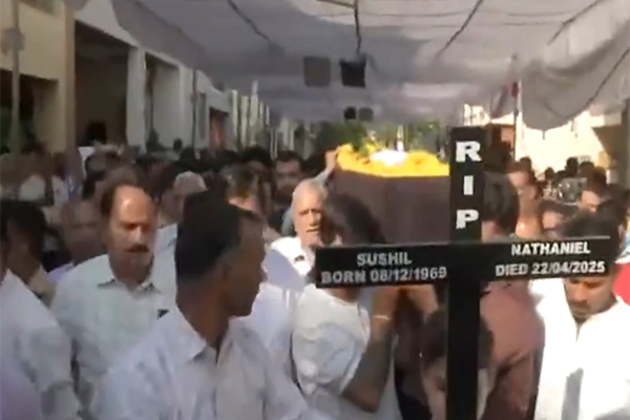 "Said he was a Christian, was shot dead," Sushil Nathaniel's relative recall Pahalgam horror as his last rites are performed