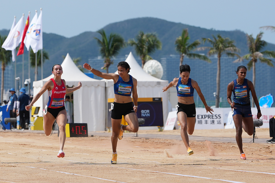 (SP)CHINA-HAINAN-SANYA-ASIAN BEACH GAMES-BEACH ATHLETICS-WOMEN'S 60M FINAL (CN)