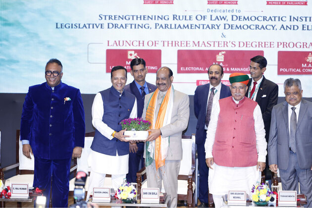 Lok Sabha Speaker and Law Minister Launch JGU's Three New Masters Degree Programmes