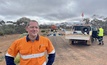 Geomoby founder Chris Baudia in Coolgardie, WA. Photo: Geomoby