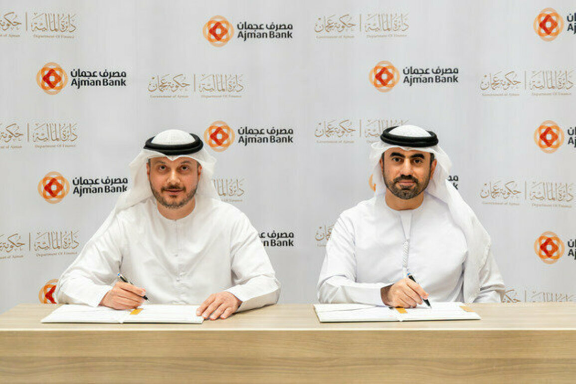 Ajman Department of Finance, Ajman Bank sign agreement to boost operational efficiency