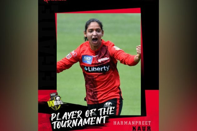 Harmanpreet Kaur becomes first Indian player to be named as WBBL Player of the Tournament