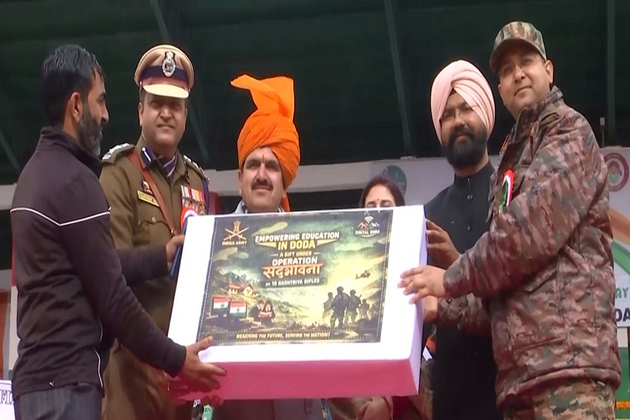 J-K: Indian Army's 10 Rashtriya Rifles distributes computers to schools in Doda