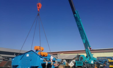  Wet screen getting containerised at Mt Carbine