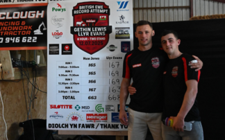 Two Welsh farmers team up to achieve a new British Shearing Record 