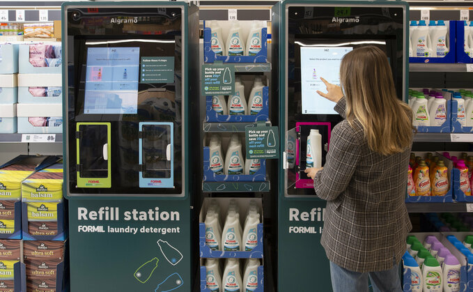The refill station installed at Lidl's Kingswinford branch | Credit: Lidl