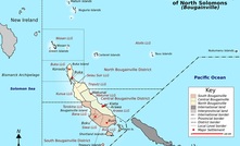 Bougainville Island is at the easternmost edge of the island chain making up PNG