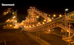 Newmont's Ahafo South mill at night