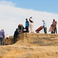 EGYPT-LUXOR-ARCHAEOLOGICAL MISSION-EGYPTIAN WORKERS