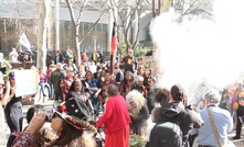 PKKP members watching over the protests at Rio's HQ earlier this month