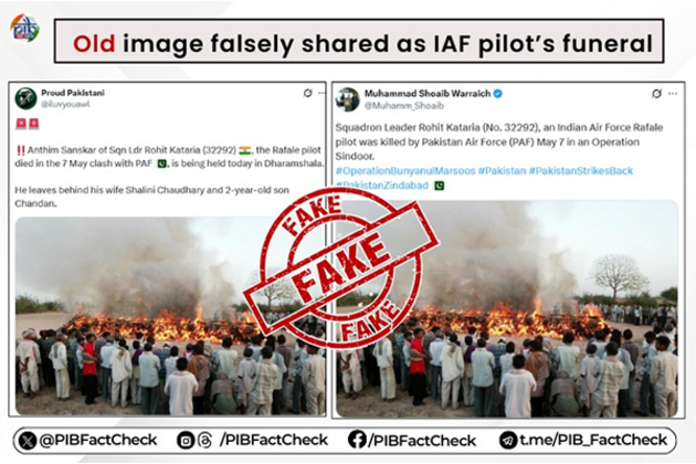 PIB Fact-Check debunks fake claims of last rites of IAF Rafale pilot