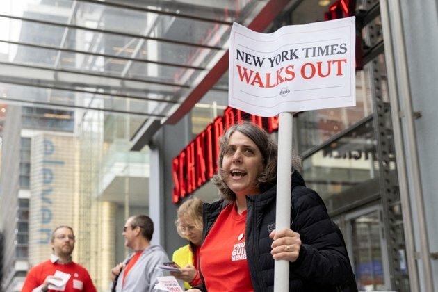 New York Times Journalists, Other Workers on 24-Hour Strike
