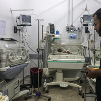 MIDEAST-GAZA CITY-COLD WAVE-INFANT DEATHS