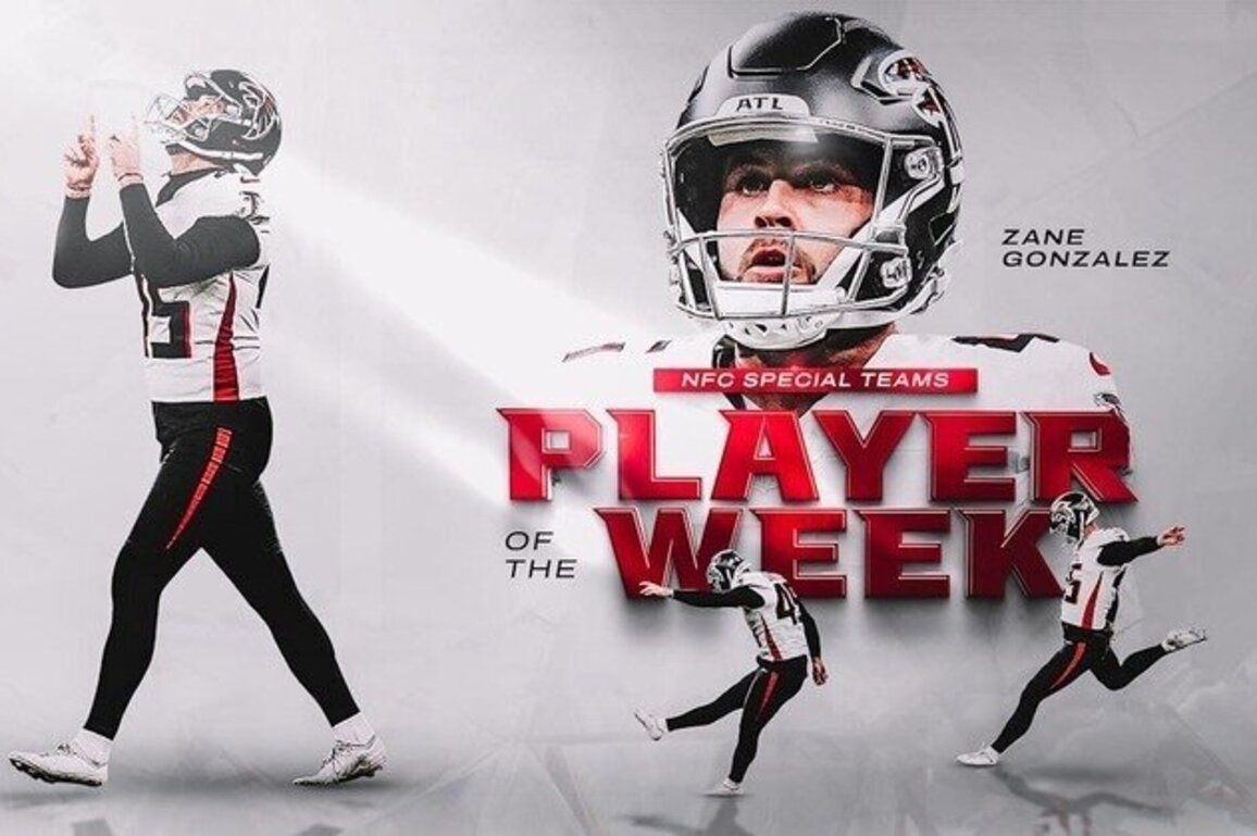 Zane Gonzalez named NFC Special Teams Player of the Week