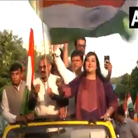 Delhi: BJP MP Bansuri Swaraj participates in 'Tiranga Yatra' along with MLA Anil Sharma