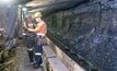 Underground at Peabody Energy's Wambo mine in NSW. 