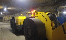 An Atlas Copco ST Tram loader