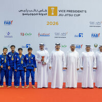Mansoor bin Mohammed crowns champions of the Vice President's Jiu-Jitsu Cup