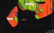  3D modelling of drilling at Oversight and the Overlook mine