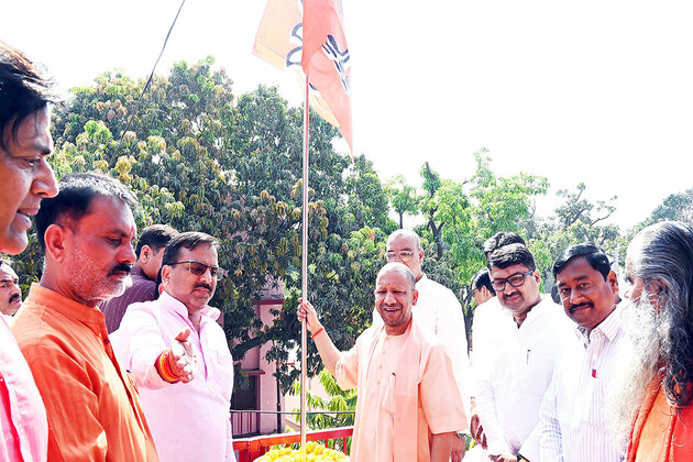UP CM Yogi Adityanath greets BJP workers on Foundation Day, says ''Nation above all''