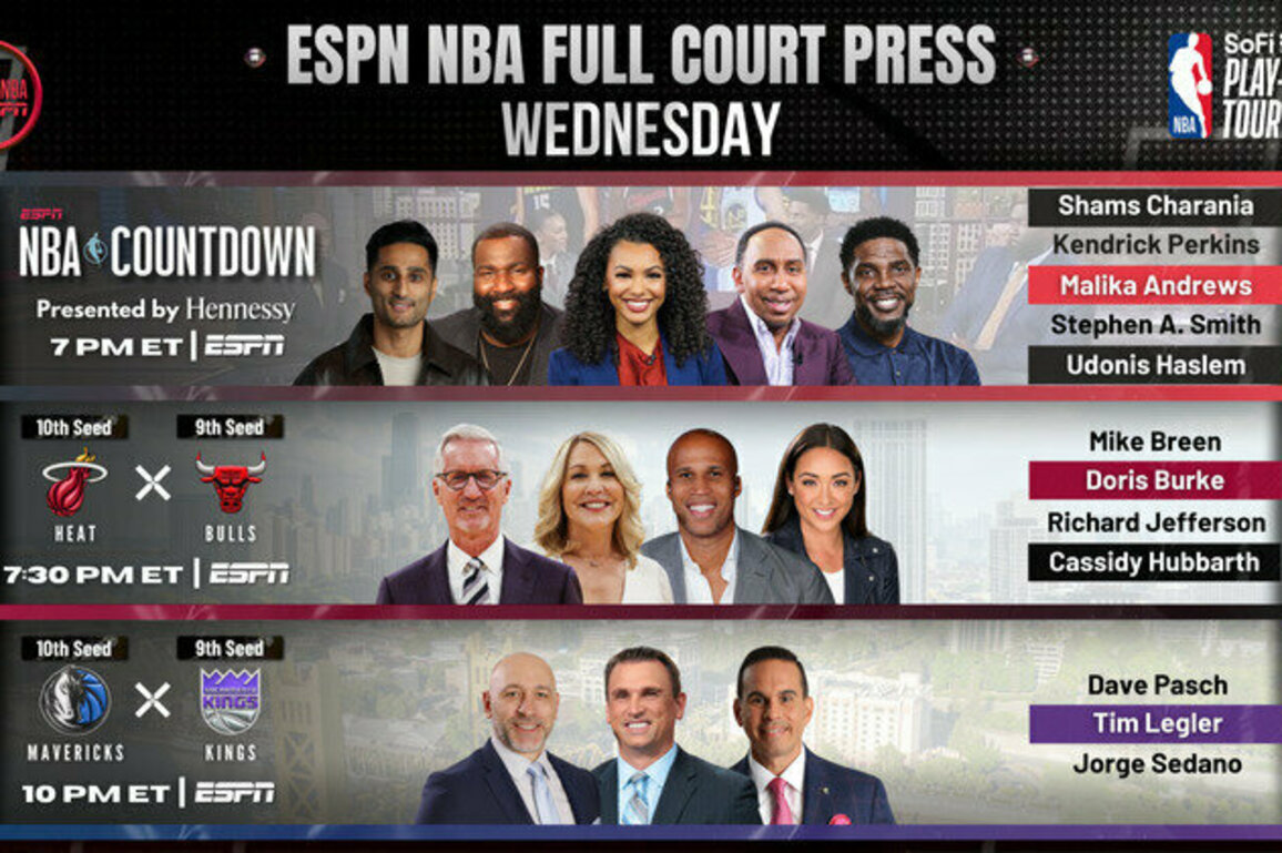 ESPN NBA Full Court Press: ESPN Tips Off its Coverage of the 2025 SoFi NBA Play-In Tournament With a Doubleheader on Wednesday