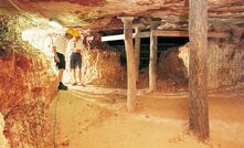 Old mine workings at Lightning Ridge.