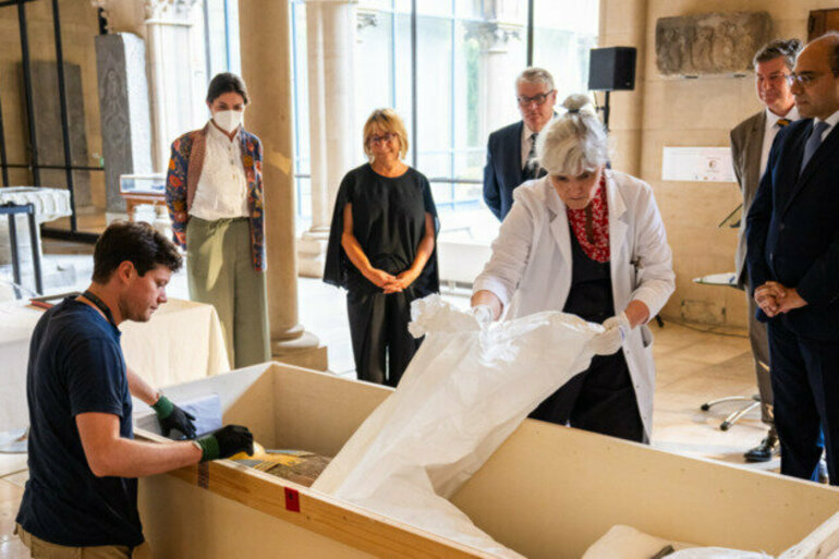 EU state returns 2,000-year-old sarcophagus to Egypt