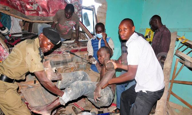 One dead, four injured as lorry rams into building One dead, four injured as lorry rams into building