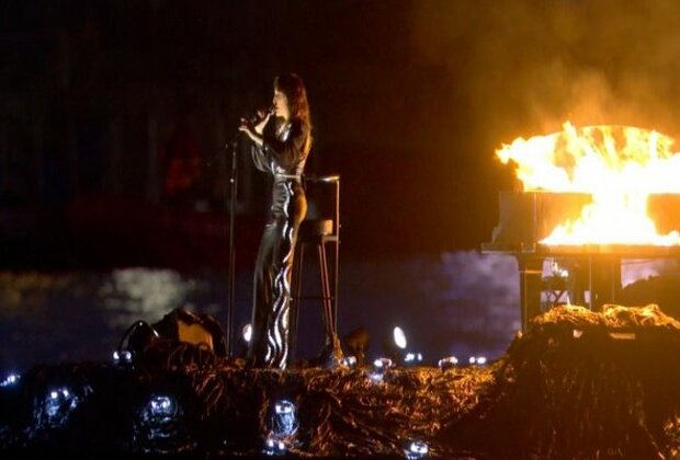 French singer Juliette Armanet performs 'Imagine' by John Lennon at opening ceremony of Paris Olympics 2024