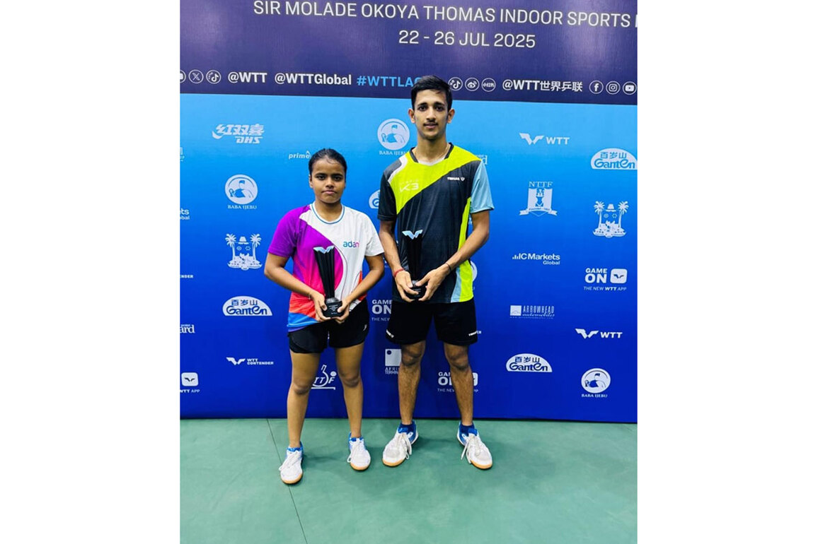 WTT Contender Lagos 2025: Poymantee Baisya continues fine form, bags silver with partner Akash Pal in mixed doubles