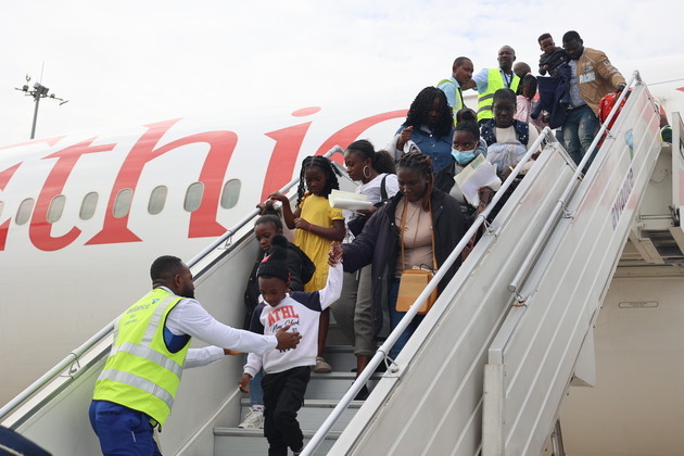 GHANA-ACCRA-SOUTH AFRICA-CITIZENS-EVACUATION-ARRIVAL