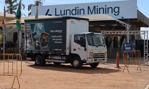 caminhão elétrico da Lundin Mining Brasil em Alto Horizonte