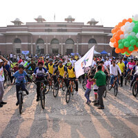 Armed forces lead from front at 73rd Edition of Fit India Sundays on Cycle in New Delhi