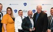   The Myuna team being presented with their safety award with NSW Minerals Council CEO Stephen Galilee and NSW Deputy Premier John Barilaro.