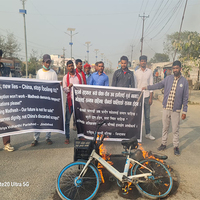 Nepal students burn 'substandard' cycles given by China