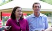 Queensland mines minister Anthony Lynham with Queensland Premier Annastacia Palaszczuk.