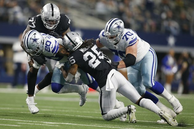 NFL roundup: Raiders thankful to escape Dallas with OT win