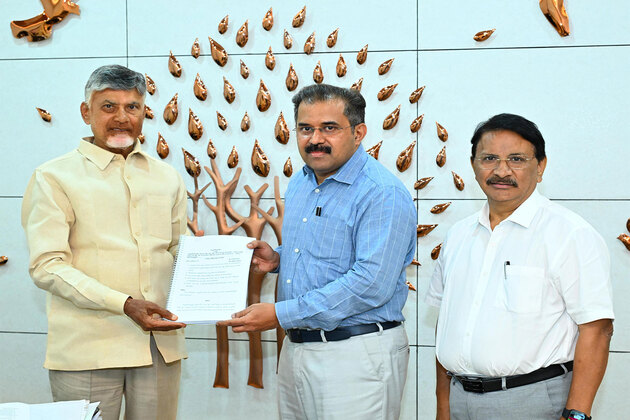 Andhra CM Chandrababu Naidu releases booklet on GOs issued on GST reforms in Telugu language