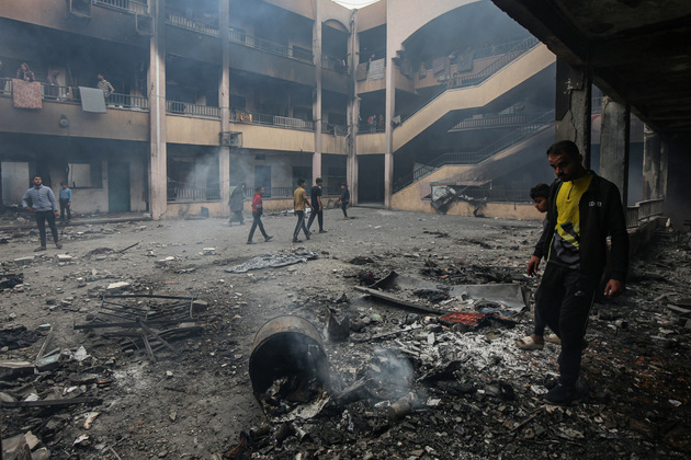 MIDEAST-GAZA CITY-SCHOOL-ISRAEL-AIRSTRIKE