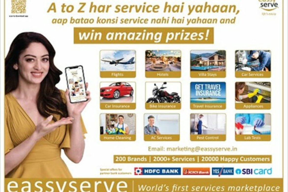 eassyserve, World's first services marketplace, Launches new campaign featuring renowned actress Sandeepa Dhar
