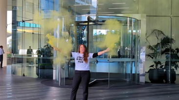Kristen Alice Morrissey during the 2023 protest