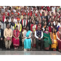 President meets tribal guests, tableaux artists, NCC Cadets, NSS volunteers and other Republic Day parade participants
