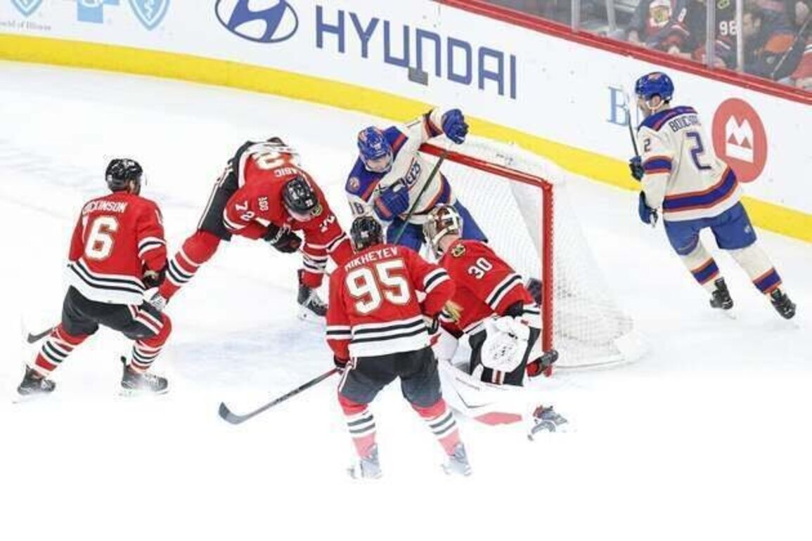 Oilers' stars overpower Connor Bedard-less Blackhawks