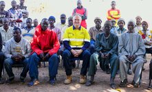  Leo Lithium MD Simon Hay (centre in yellow) in Mali