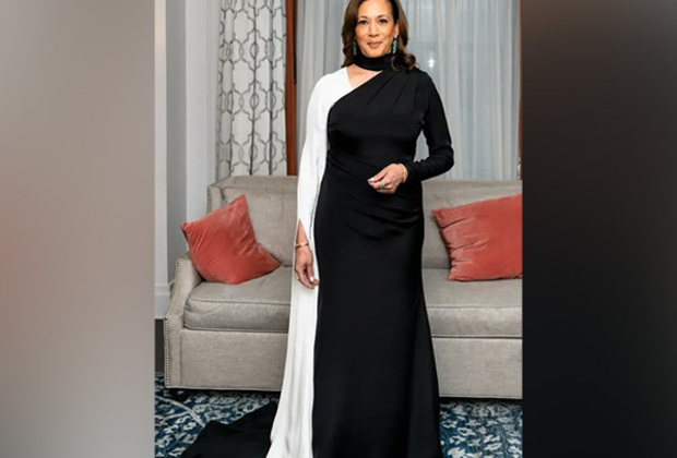 kamala harris dress Kamala Harris makes surprise appearance at the Met Gala