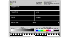 MGS’s new Photoboards are used to help clearly record and identify core samples from site investigations