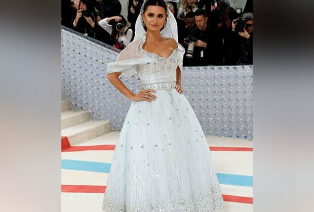 Met Gala 2023: Penelope Cruz shines in wedding gown with sequin embroidered hood