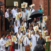 INDIA bloc continues protest against Bihar SIR; display posters with caricatures of PM Modi, EC